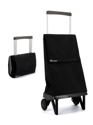 Rolser Plegmatic MF DLX. Hopfällbar shoppingvagn, svart